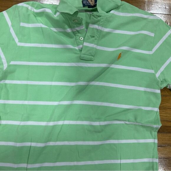 Polo Ralph Lauren Light agree. striped Polo With Orange horse - Picture 3 of 8